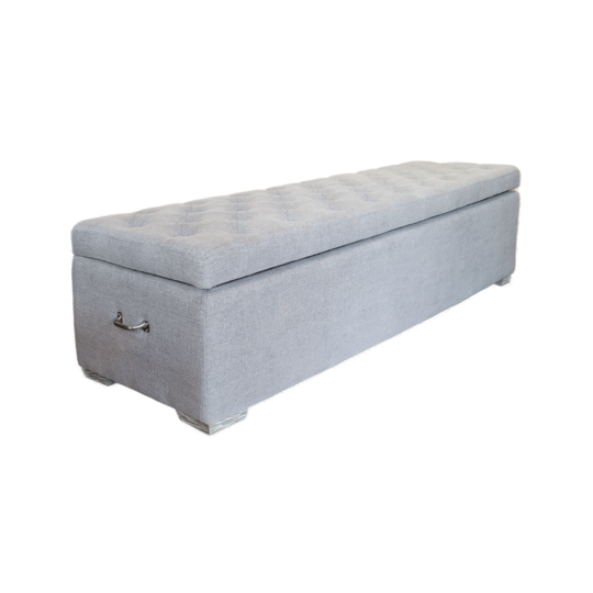 Lambton Fabric Blanket Box - Grey